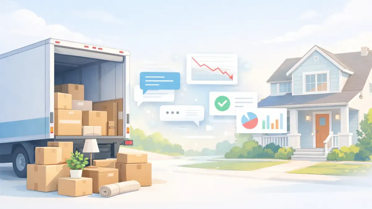 Moving company dispatch board showing after-hours leads captured overnight by AI conversation intake