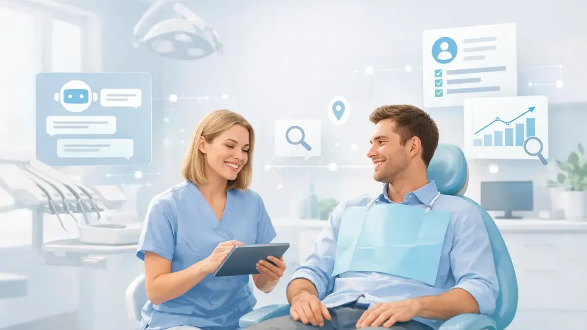 AI conversation capturing new dental patient inquiry with structured data extraction