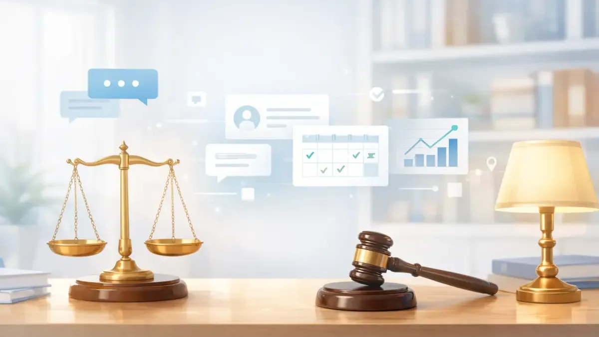 Law firm consultation room with AI-powered pre-qualification reducing no-show rates