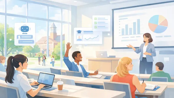 AI conversation checking in with a confirmed college student about housing and financial aid to prevent summer melt before fall enrollment