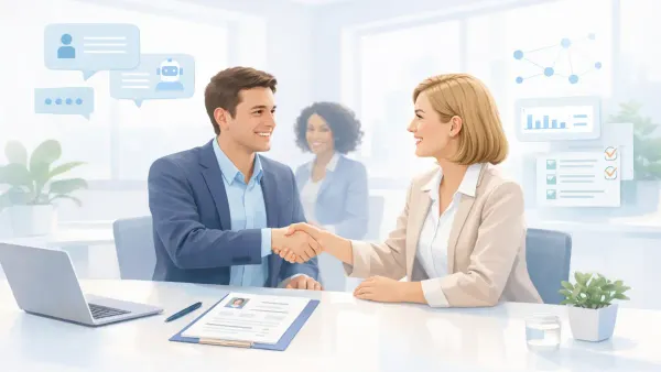 Recruiter reviewing AI-collected candidate brief showing work authorization, experience level, and salary expectations — reducing manual phone screen time by pre-screening at the point of application