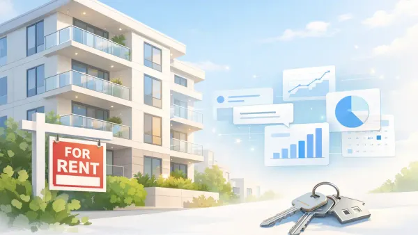 Dashboard showing rental vacancy cost per day and leasing velocity metrics