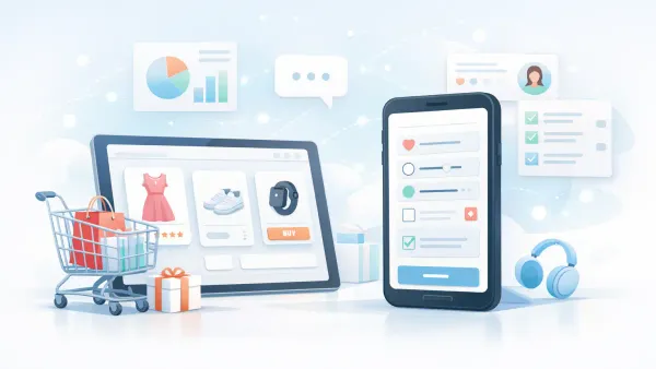 Ecommerce AI conversation collecting declared preferences — budget range, skin type, and intended occasion — replacing behavioral inference from third-party cookies